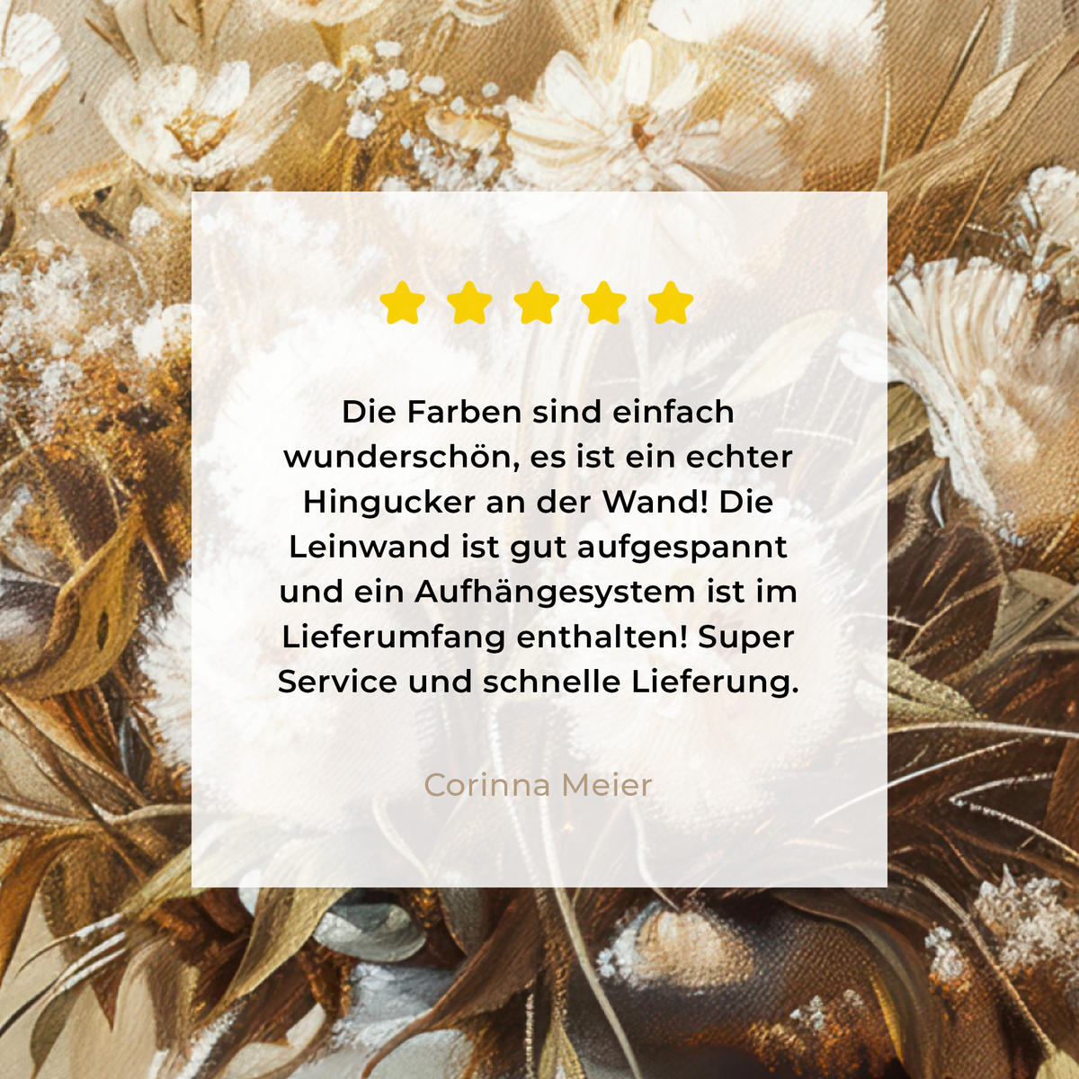 LEINWANDBILD Blumen - Vase - Stilleben - Beige Deko Groß 90x90 cm - Creme, Textil (90/90cm) - MuchoWow