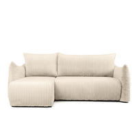 ECKSOFA Mailand Xs Mit Schlaffunktion - Ecru, Holzwerkstoff/Textil (154/226cm) - Fun Möbel