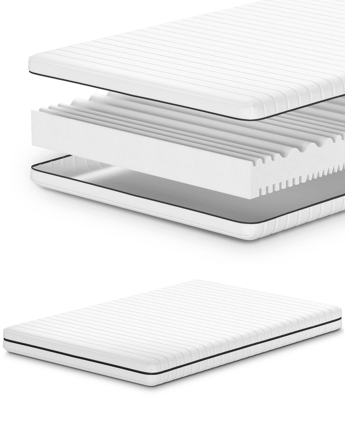 MATRACE se 7 zónami a jádrem ze studené pěny 90x200 – výška 13cm – pratelný potah - bílá, textil (90/200cm) - Mister Sandman