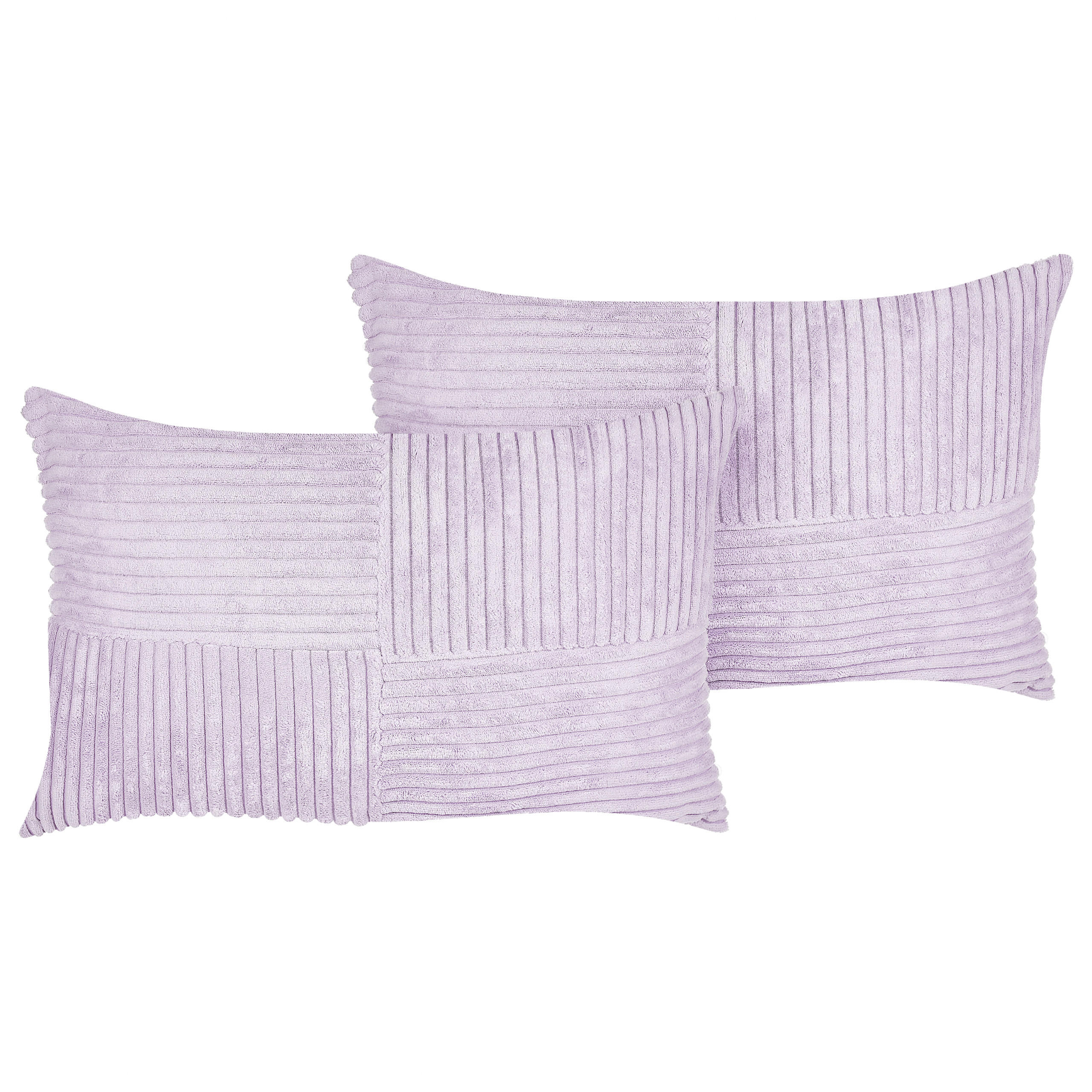 DEKOKISSEN CORD 2er-Set Violett 43/43 cm Millet - Violett, Textil (43/43cm) - Beliani