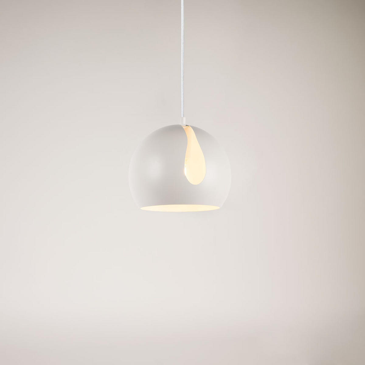 PENDELLEUCHTE Ball Weiß Ø 20cm - Weiß, Metall (20/20/20cm) - s.luce