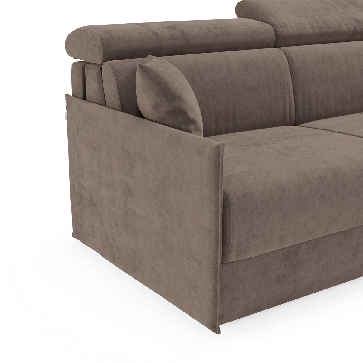 ECKSOFA Miryam - Braun, Metall (272/98cm) - Divani.store