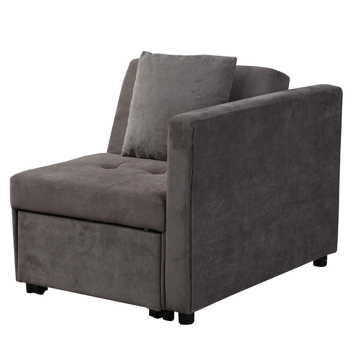 SCHLAFSOFA 3-in-1 177 x 68 x 65 cm Leinen Dunkelgrau - Dunkelgrau, Metall (68/65/177cm) - Meubliv