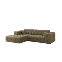 ECKSOFA Chantal In Moly - Grün, Holzwerkstoff/Textil (266/171cm) - Fun Möbel