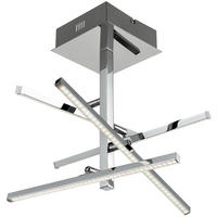 LED DECKENLEUCHTE Chrom Silber verstellbar - Silberfarben, Metall (51/51/36cm) - Esto