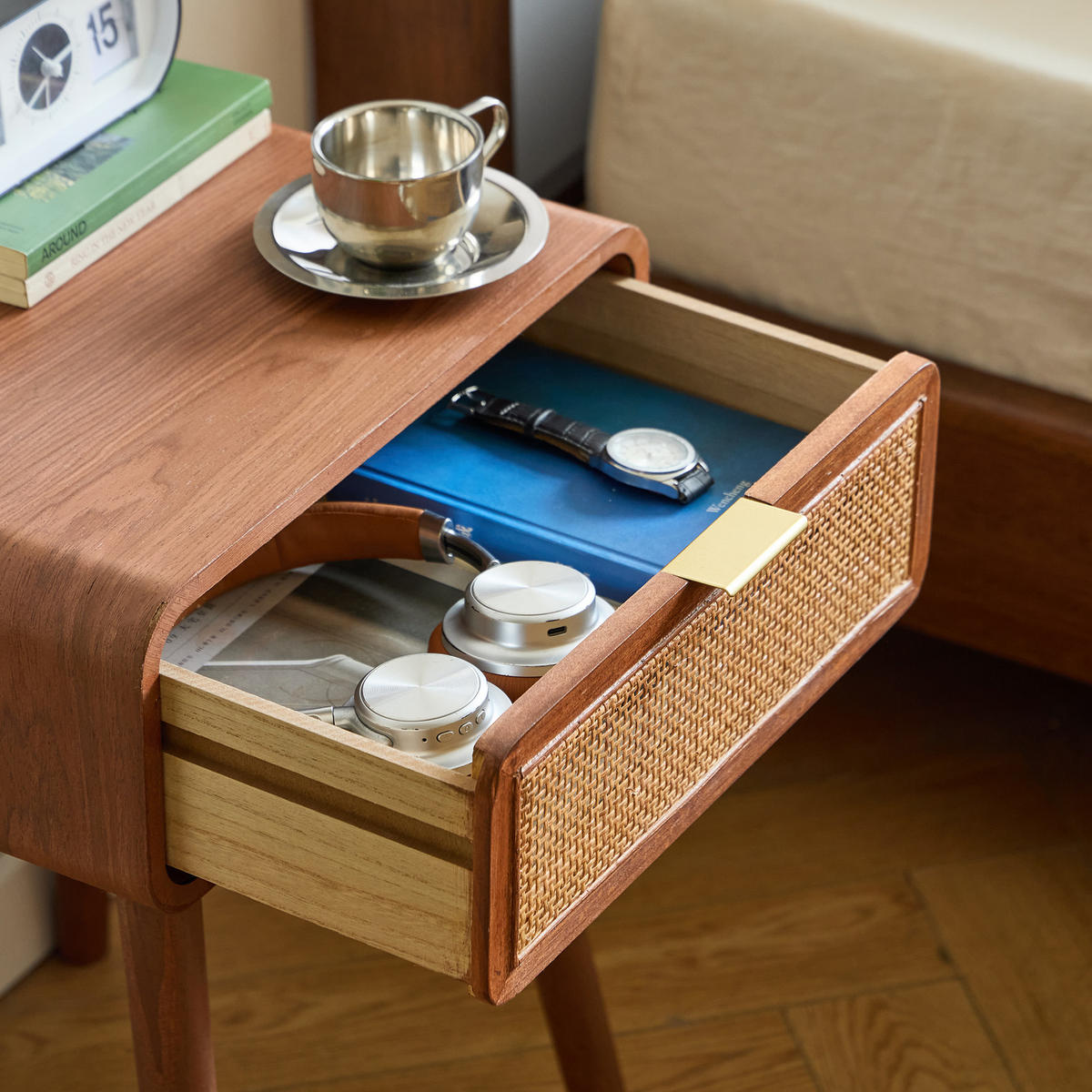 NACHTTISCH Rechteckig Braun 42 x 34 x 50 cm - Braun, Holz (42/50/34cm) - Nordlys