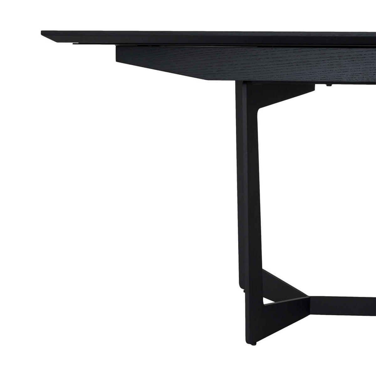 ESSTISCH schwarz - Schwarz, Holz/Metall (100/200/76cm) - ebuy24
