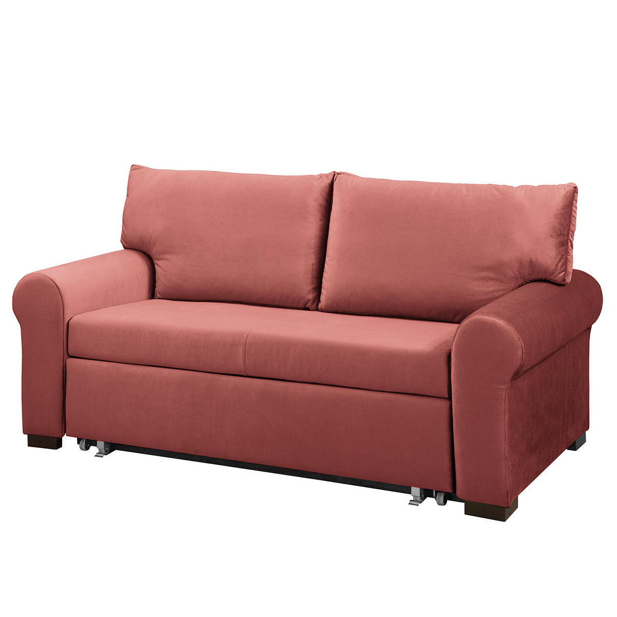 SCHLAFSOFA - Transparent/Altrosa, Birkenholz/Textil (165/95/90cm) - home24