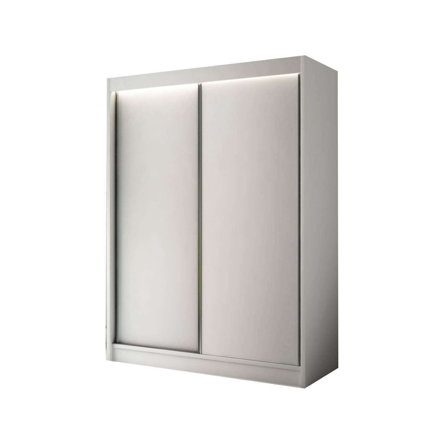 Meblini Schiebetürenschrank Weiß 200x215x61 cm