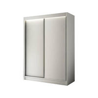 SCHIEBETÜRENSCHRANK BERGA - Weiß, Holzwerkstoff (200/215/61cm) - Meblini