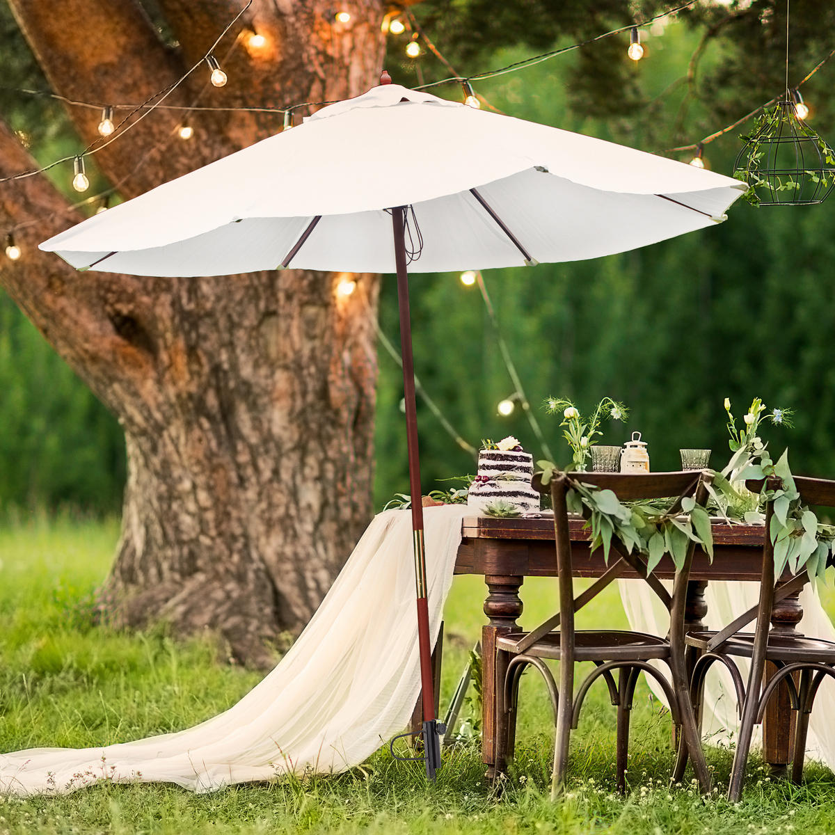 RASENDORN - Schwarz, Kunststoff/Metall (20/42/5cm) - Relaxdays