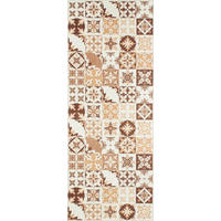 KÜCHENTEPPICH mit orangefarbenem Zementfliesenmuster Azulejo 70x180 cm - Orange, Textil (70/180cm) - Nazar Rugs