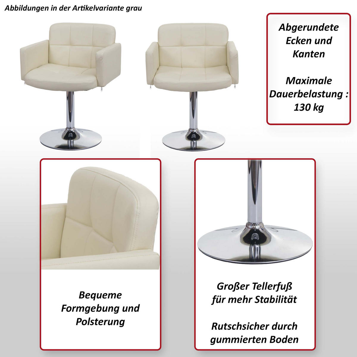 ESSZIMMERSTUHL Beige - Beige, Textil (60/80/50cm) - MCW