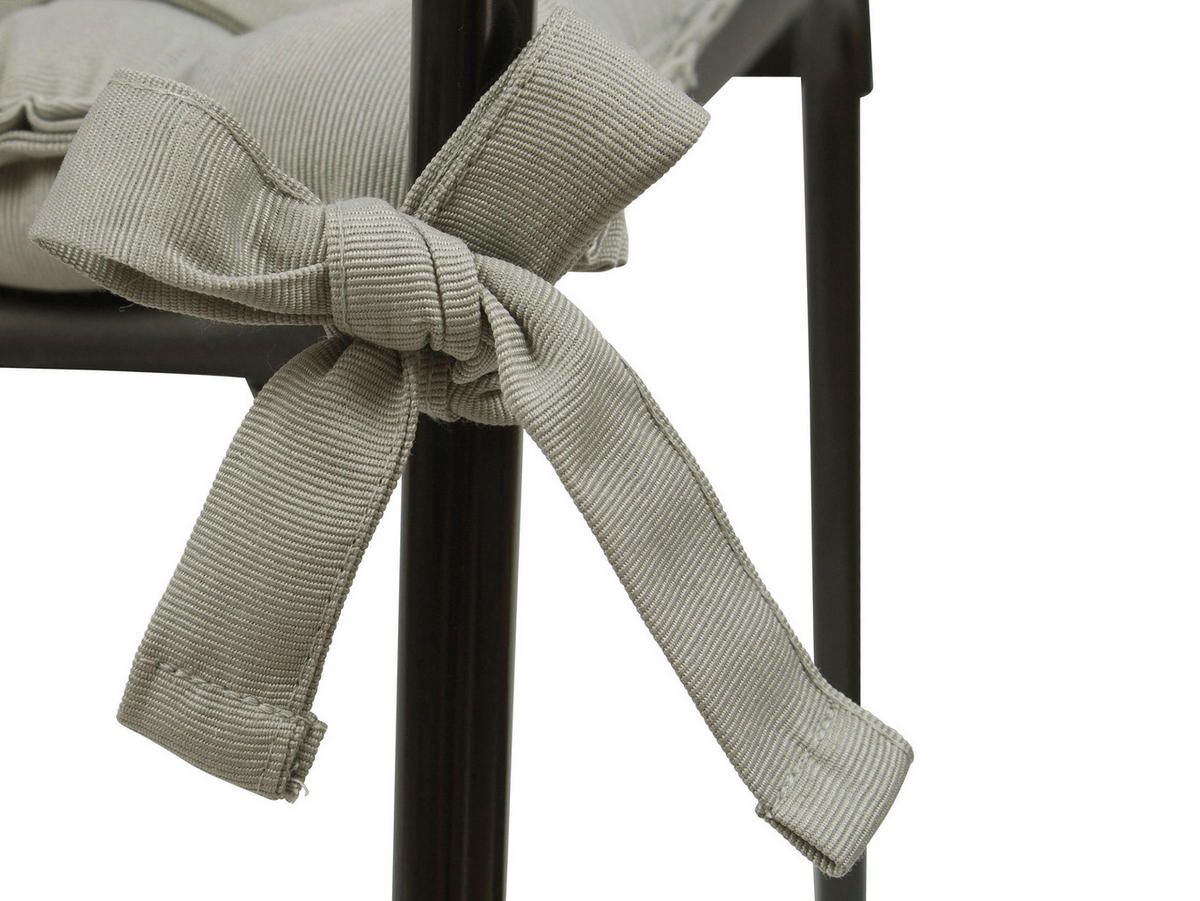 STUHLKISSEN, 2er-Set, 40x40 cm, 55% Baumwolle, 45% Polyester, Grau - Hellgrau, Textil (40/40/4cm) - Zollner