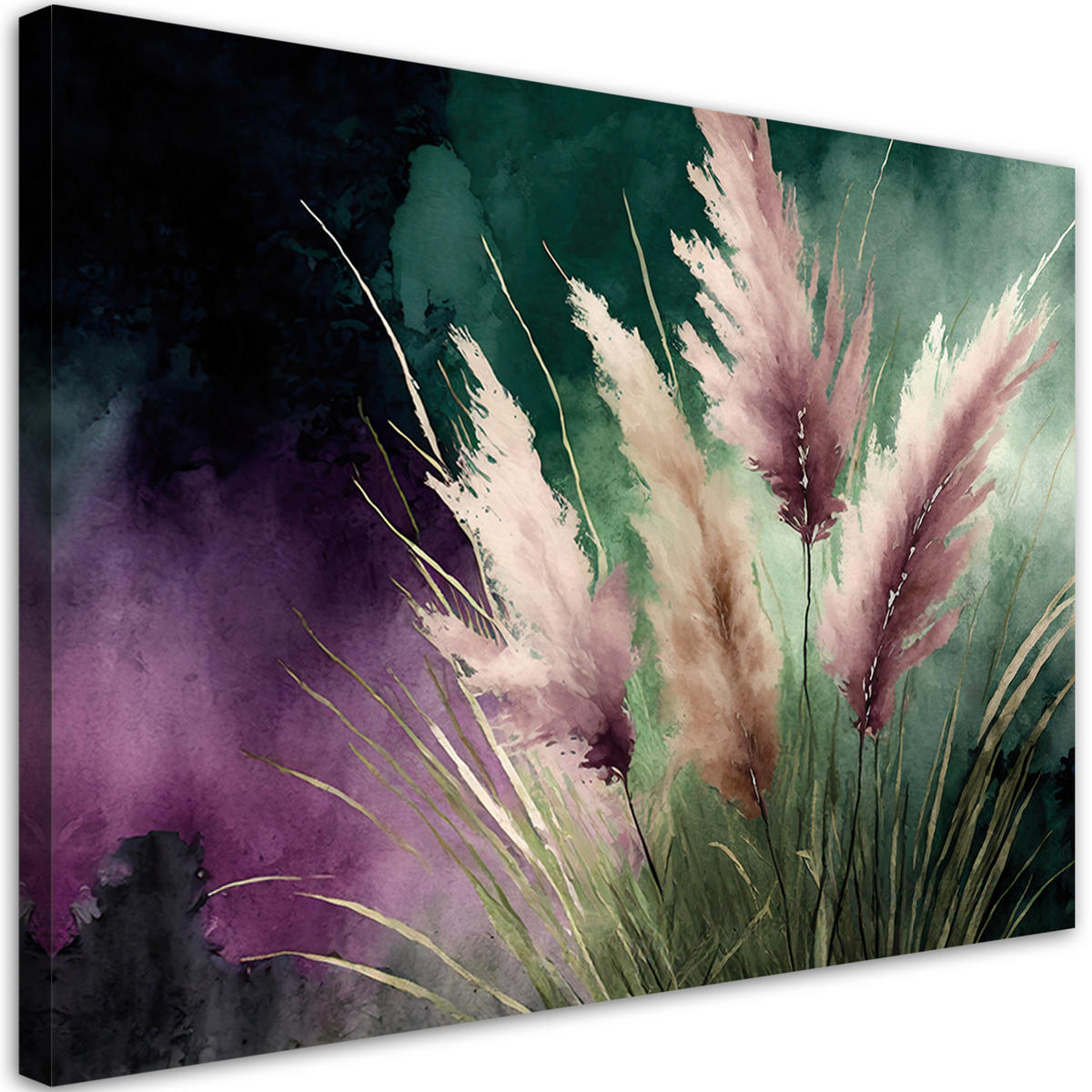 WANDBILD pampasgras botanik abstrakt - Lila, Textil (60/40cm) - Feeby