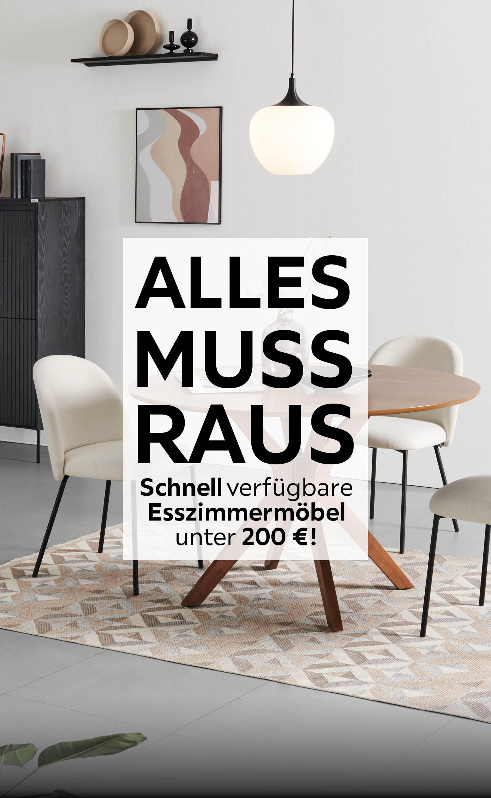 Alles muss raus - Schnell verfügbare Esszimmermöbel unter 200€