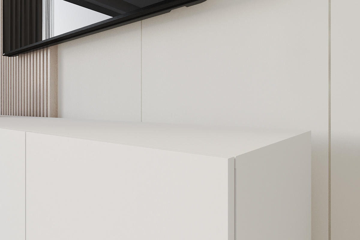 LOWBOARD ELIO-W 2x100x40x41 cm - Weiß - Weiß, Holzwerkstoff (200/40/41cm) - ALTDECOR