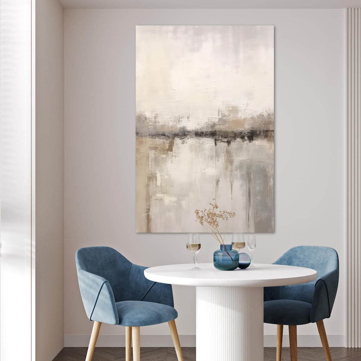 POSTER Moderne Kunst - Abstrakt - Beige 80x120 cm - Beige, Papier (80/120/0.1cm) - MuchoWow