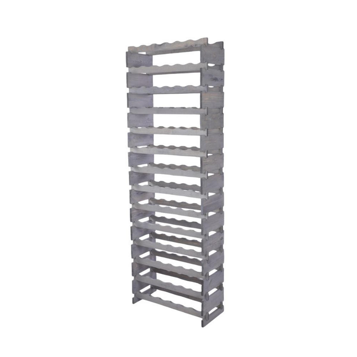 WEINREGAL VINOTECA FLEX PRO HxBxT 191x65x28cm 84 Flaschen auf 14 Ebenen Grau - Grau, Holz (65/191/28cm) - PROREGAL
