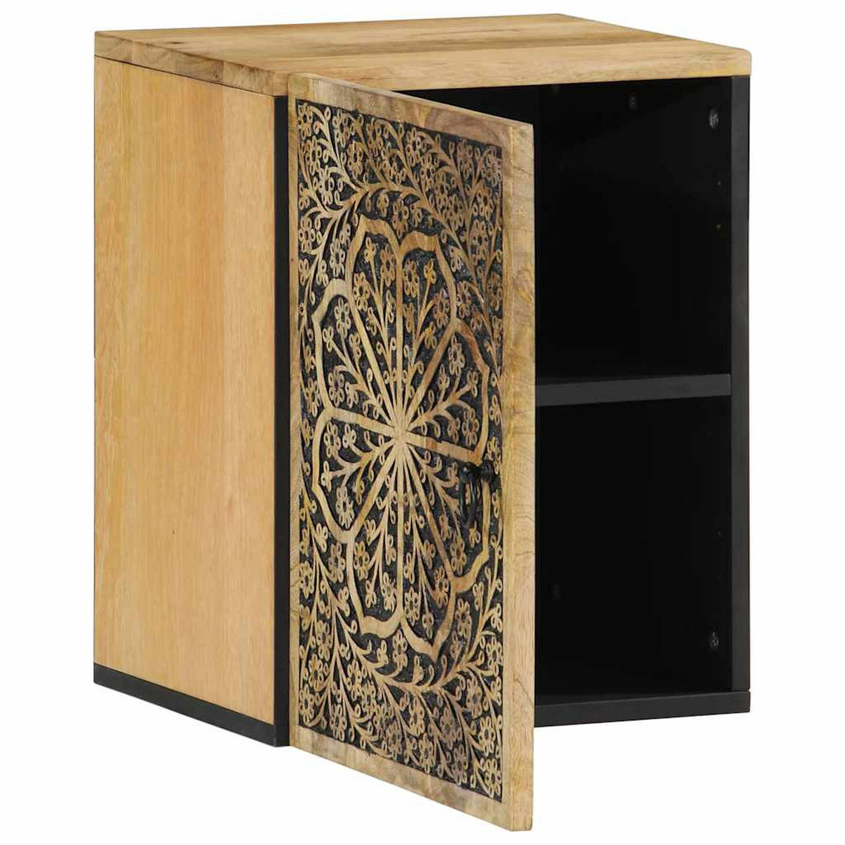 BAD-WANDSCHRANK 38/33/48 Cm Massivholz Mango - Braun, Holz (33/48/38cm) - vidaXL