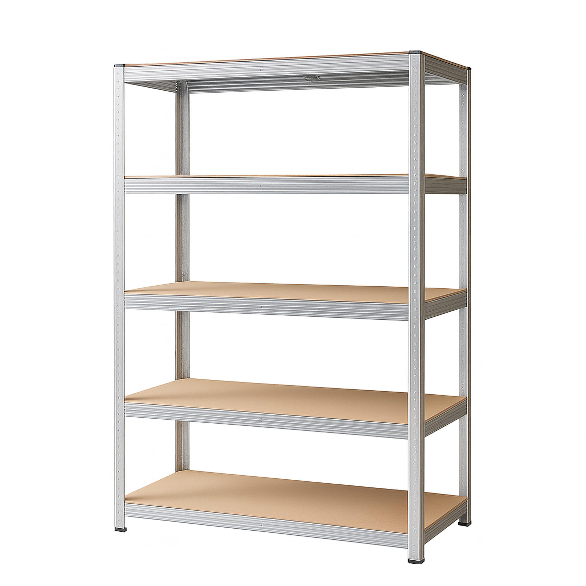 Bestlivings Schwerlastregal Silber 90x180x40 cm