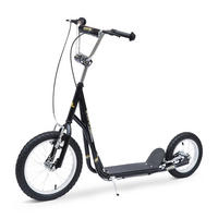 KINDERSCOOTER DE-16939 All-Terrain mit großen Luftreifen Schwarz - Schwarz, Metall (135/58/100cm) - ComfortXL