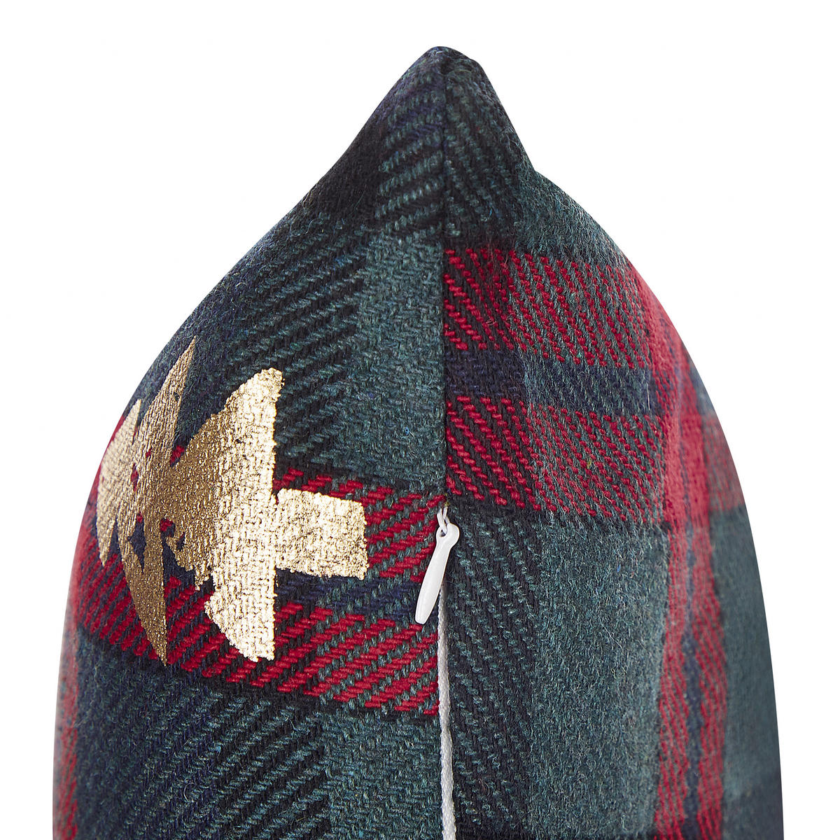 DEKOKISSEN 2er-Set Dunkelgrün 45/45 cm Cupid - Dunkelgrün, Textil (45/45cm) - Beliani