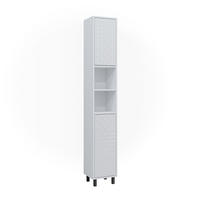 BADSCHRANK Agasta Weiß 30 x 190.3 cm - Weiß, Holzwerkstoff (30/190.3/28cm) - Vicco