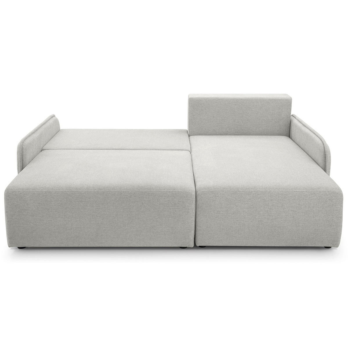 ECKSOFA Netarro, Graubeige Chenille, rechtsseitig - Taupe/Schwarz, Kunststoff/Textil (147/198cm) - Selsey