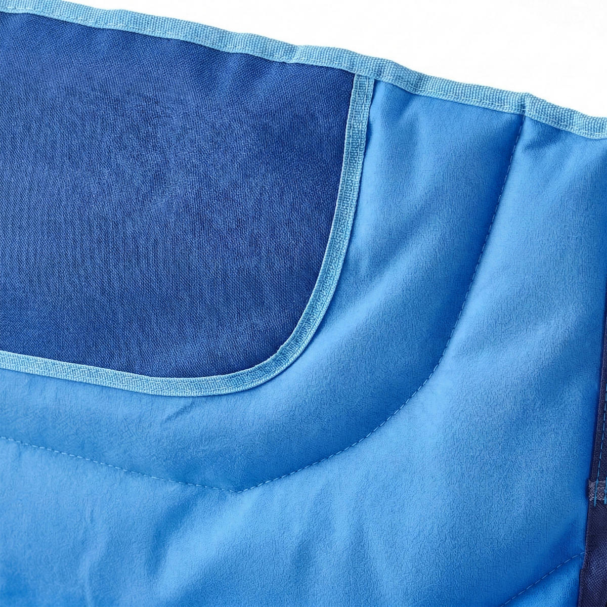 CAMPINGBANK Blau klappbar 2-Sitzer - Blau, Kunststoff/Textil (139/95/53cm) - Relaxdays