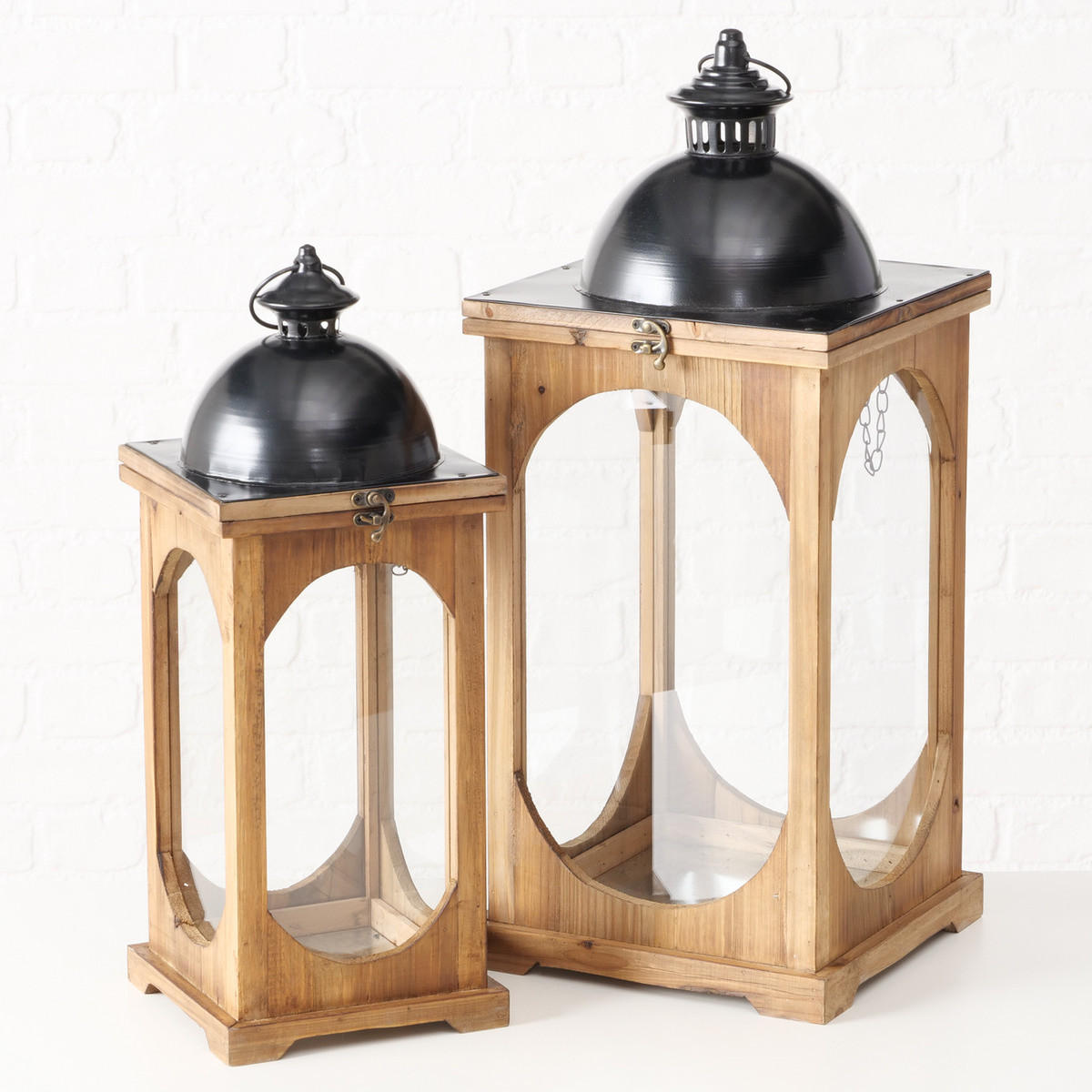 LATERNE Melira 50/61 cm 2er-Set - Multicolor, Holz (26/61/27cm) - Boltze Home