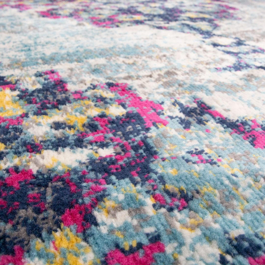 VINTAGE-TEPPICH Demelza Multi - Hellblau, Textil (60/240cm) - Kukoon Rugs