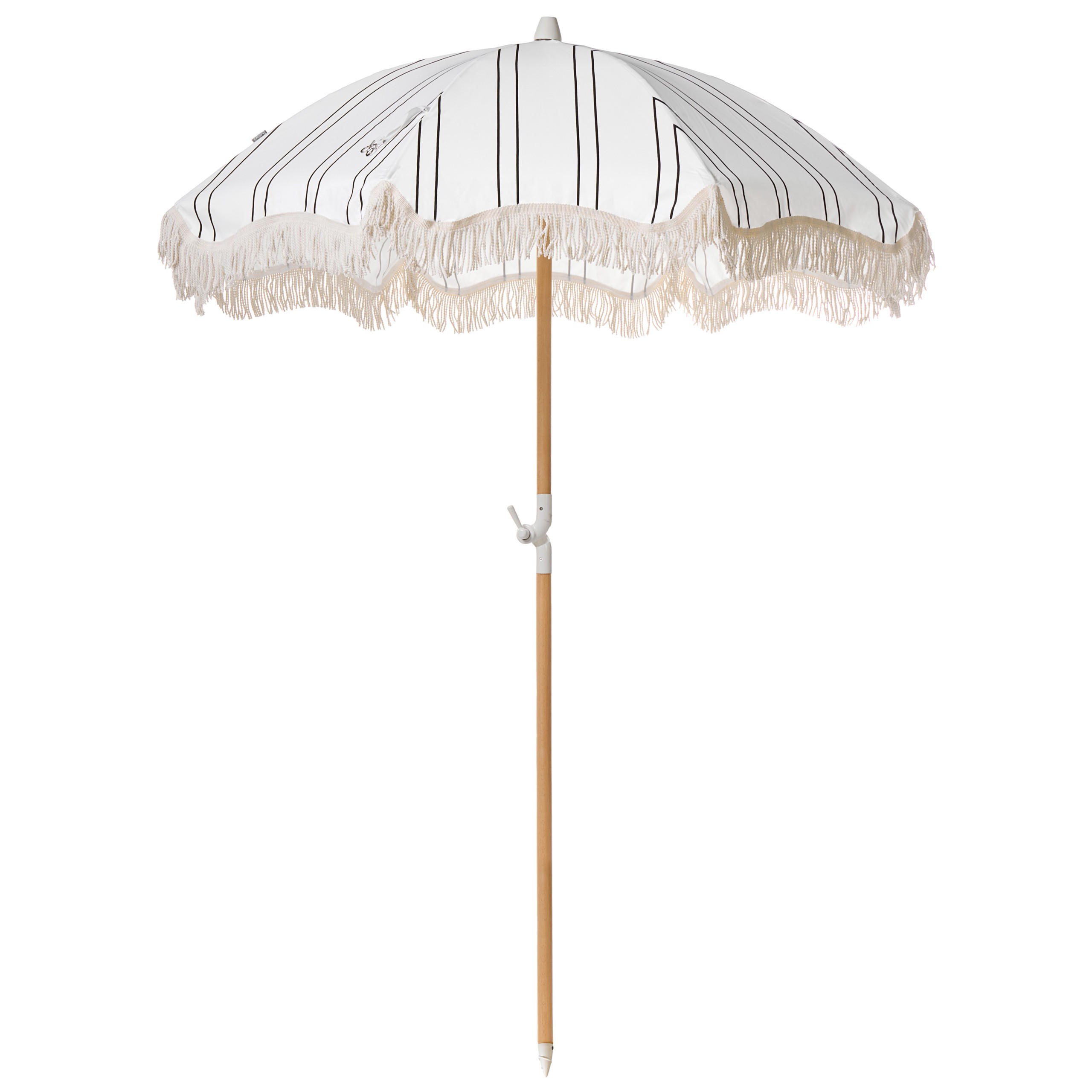 SLUNEČNÍK 155 cm Bílý/Černý Mondello - bílá/černá, dřevo (155/155cm) - Beliani