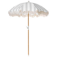 SLUNEČNÍK 155 cm Bílý/Černý Mondello - bílá/černá, dřevo (155/155cm) - Beliani