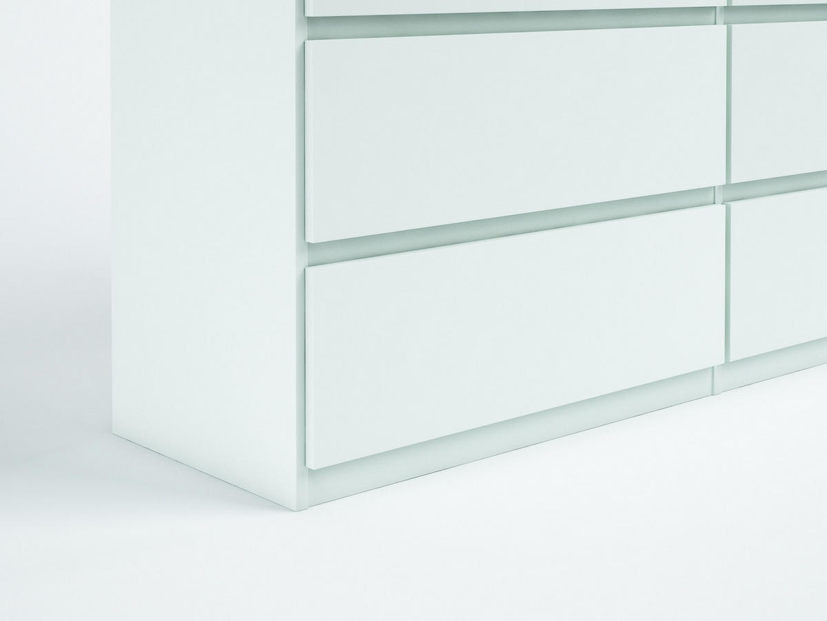 KOMMODE Weiß 100/102/39 - Weiß, Holzwerkstoff (100/102/39cm) - RAUMHIRSCH FURNITURE