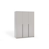 DREHTÜRENSCHRANK Apollonia ohne Spiegel 150x204cm 3-türig, kaschmir, schwarze Griffe - Kaschmir/Schwarz, Kunststoff (58/205/150cm) - Margaret Hadas24