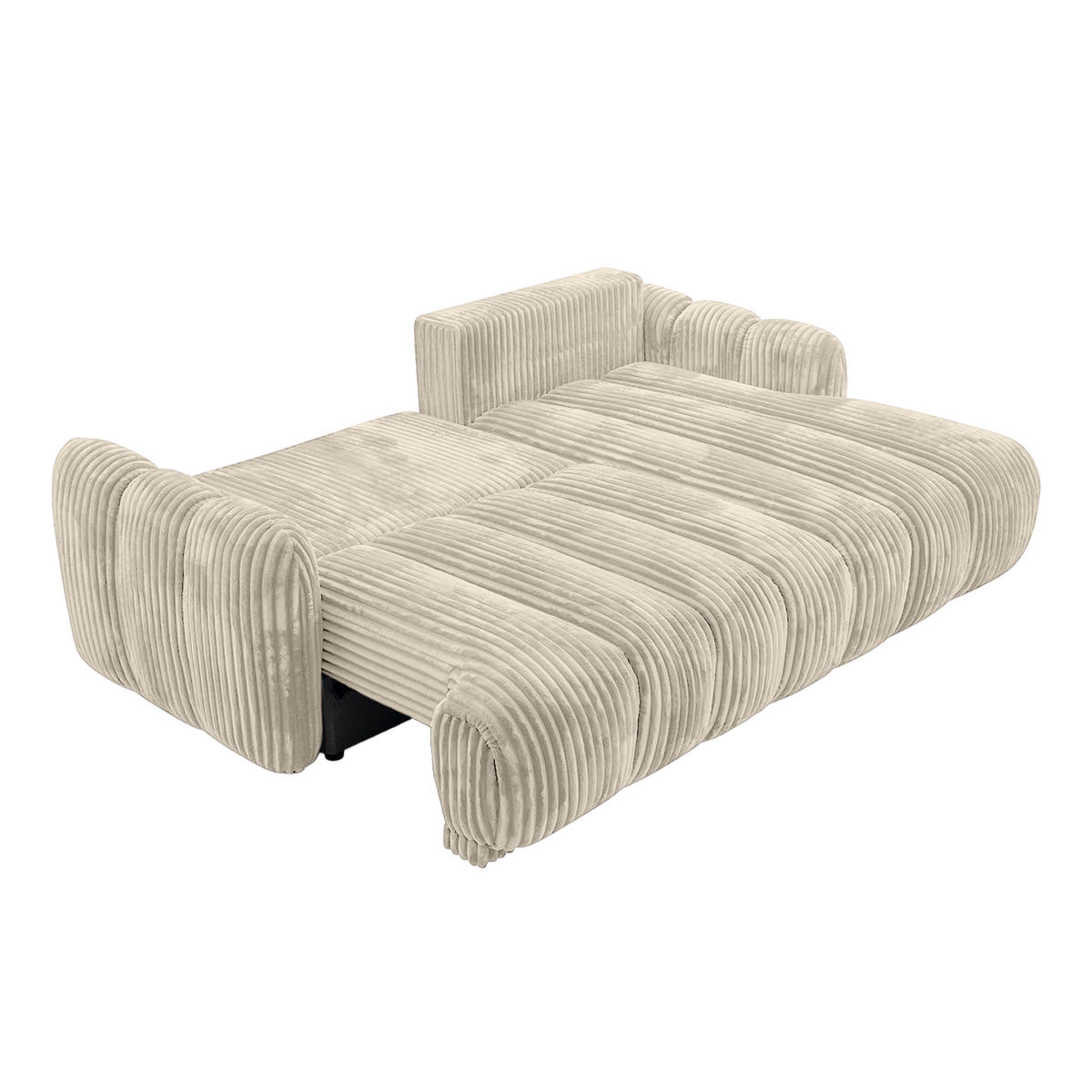 ECKSOFA CAMILO mit Schlaffunktion, Creme - Creme, Textil (220/150cm) - Fedve