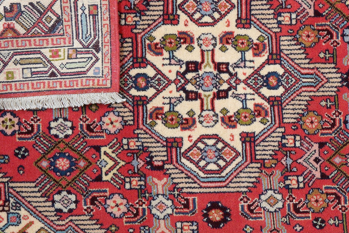 LÄUFER Orient handgeknüpft Assadabad Rot 290/89 cm Schurwolle - Rot, Textil (89/290cm) - Looma