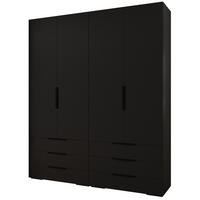 GARDEROBEN-SET 236,7/200/47 - Schwarz, Holz/Kunststoff (200/236.7/47cm) - Abiks Möbel