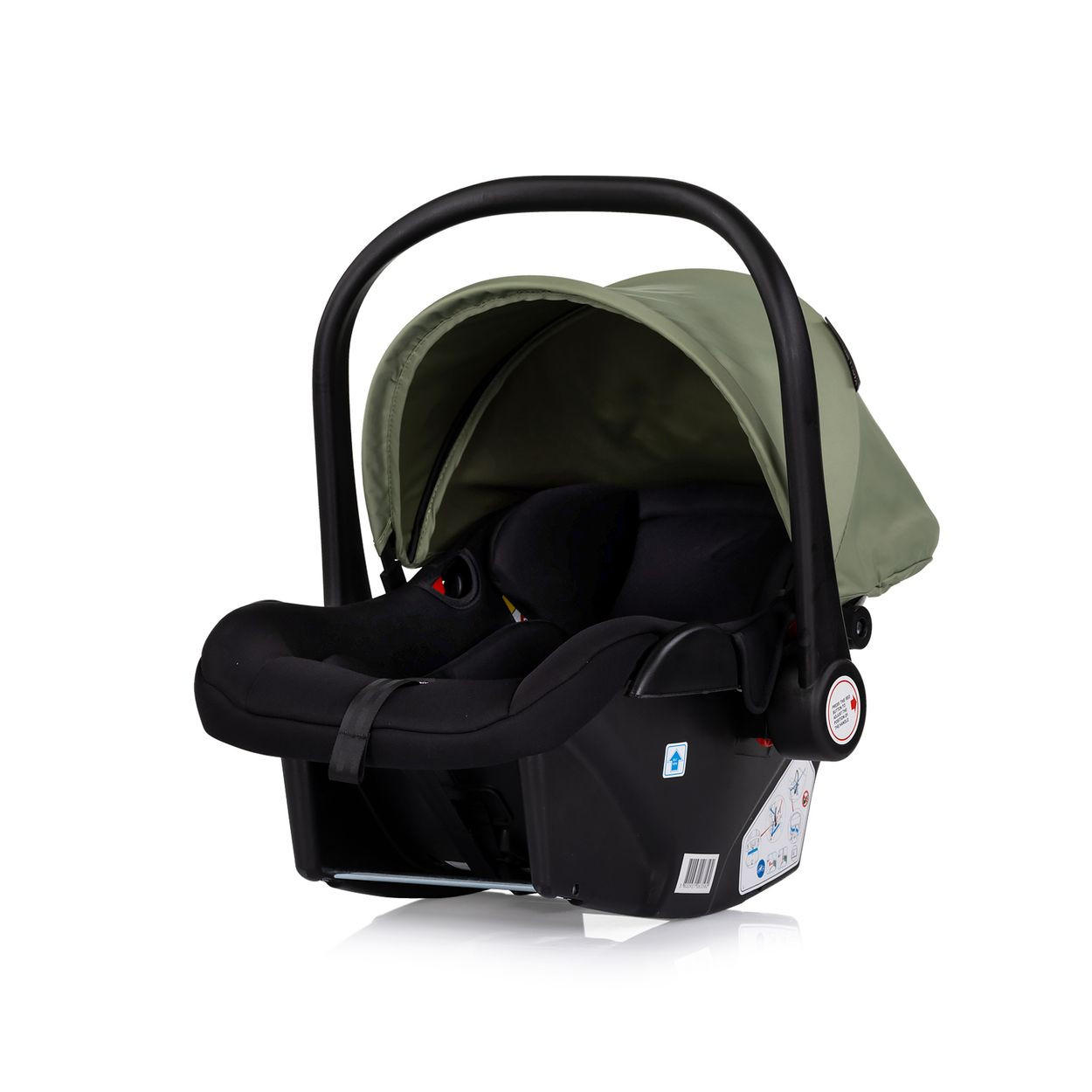 BABYSCHALE Vista i-Size grün (40-87cm) Gruppe 0+, Sonnendach, 3D-Kissen - Grün, Kunststoff (43/56/60cm) - Chipolino