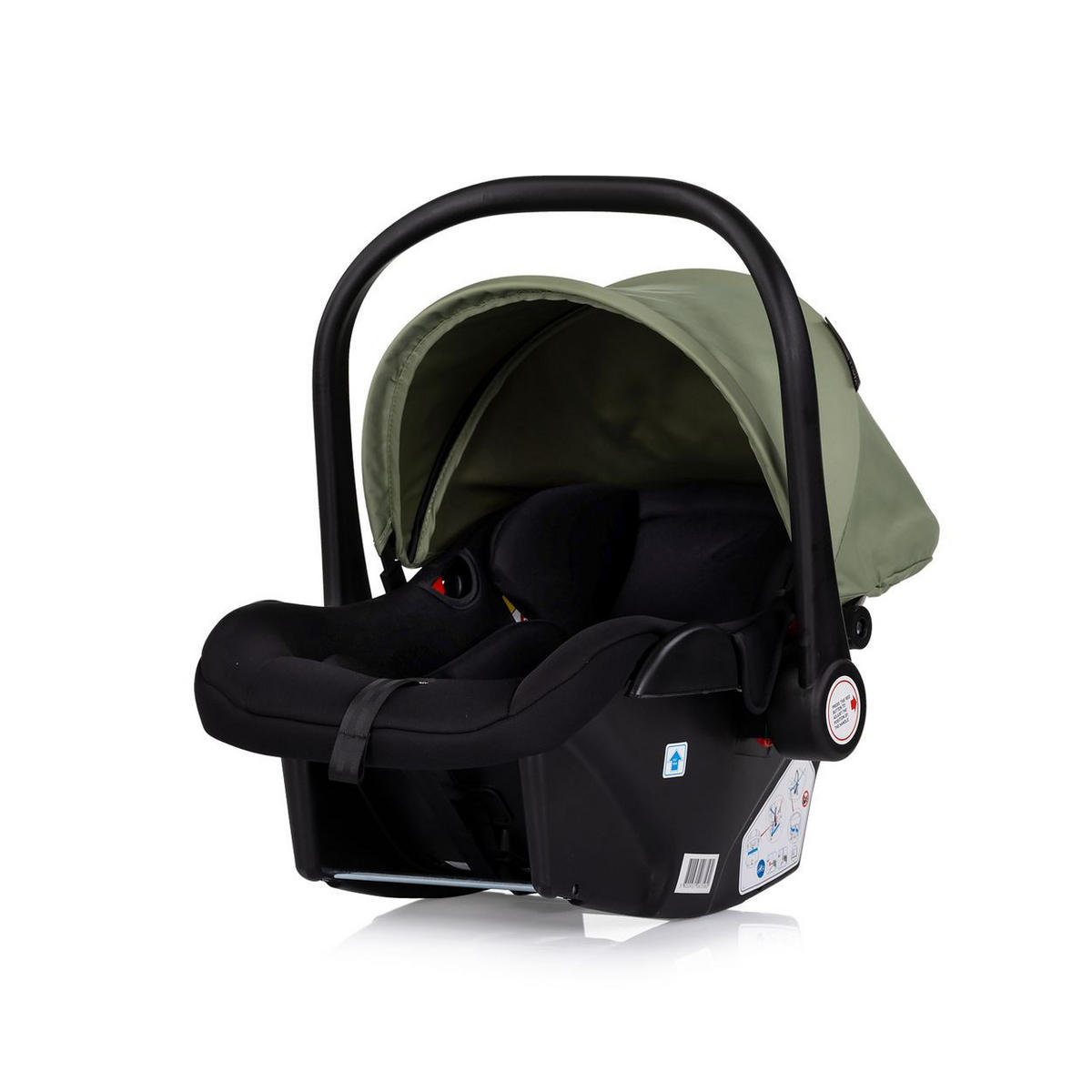 BABYSCHALE Vista i-Size grün (40-87cm) Gruppe 0+, Sonnendach, 3D-Kissen - Grün, Kunststoff (43/56/60cm) - Chipolino
