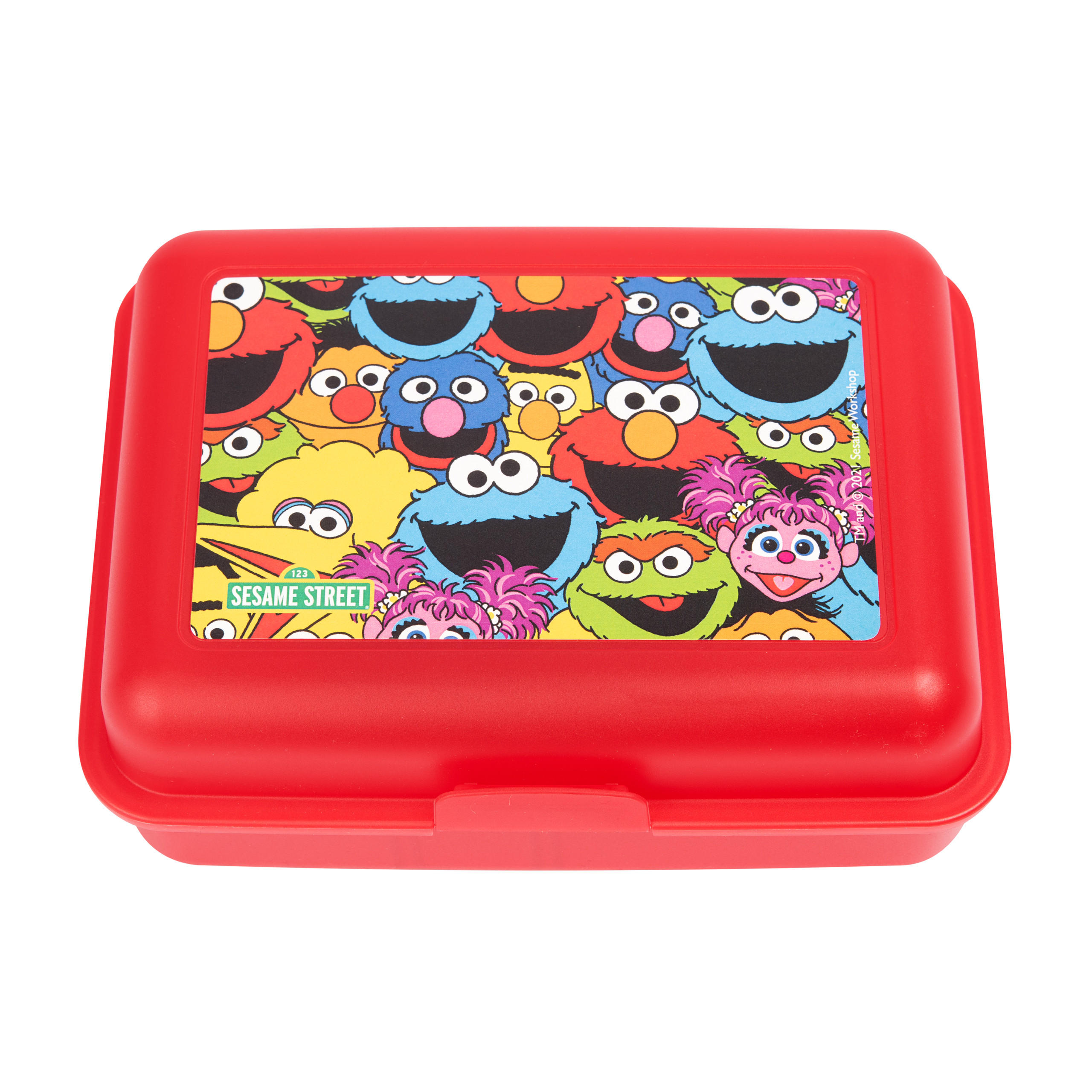 BROTDOSE Sesamstraße Alle Freunde Rot 17,5 x 12,8 x 6,9 cm - Rot, Kunststoff (17.5/6.9/12.8cm) - United Labels