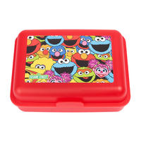 BROTDOSE Sesamstraße Alle Freunde Rot 17,5 x 12,8 x 6,9 cm - Rot, Kunststoff (17.5/6.9/12.8cm) - United Labels