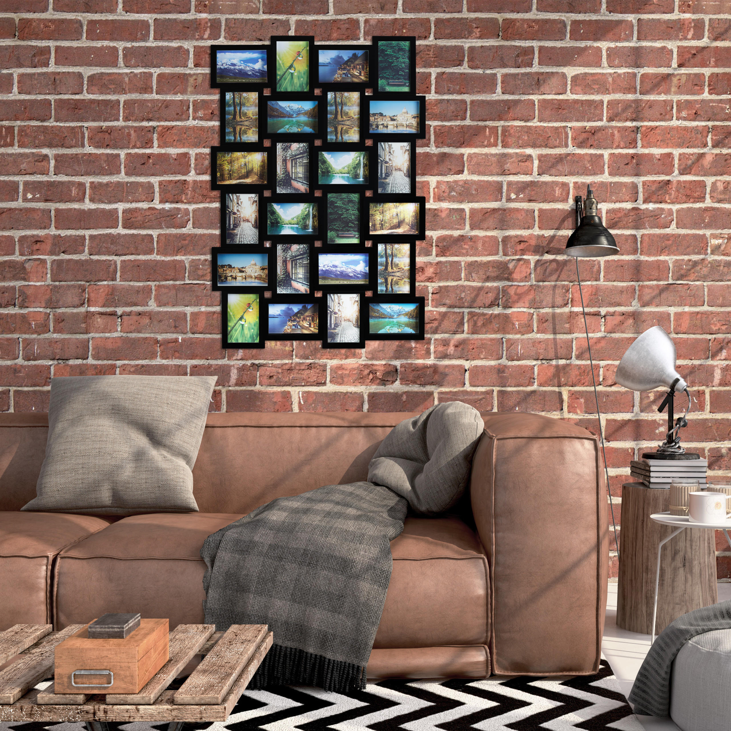BILDERRAHMEN - Multicolor, Holzwerkstoff/Kunststoff (59/2.5/86cm) - Relaxdays