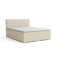BOXBETT LON III 200/200 in Cord Creme H4 - Creme, Holz/Holzwerkstoff (200/200cm) - Deine Möbel 24