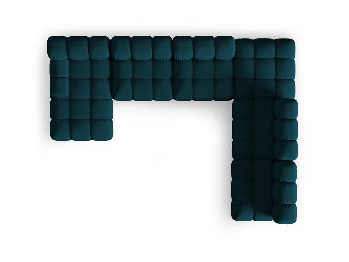 PANORAMASOFA modular rechts Bellis aus 3D-Stoff marineblau 7 Sitzplätze - Blau, Textil (282/70/376cm) - Micadoni
