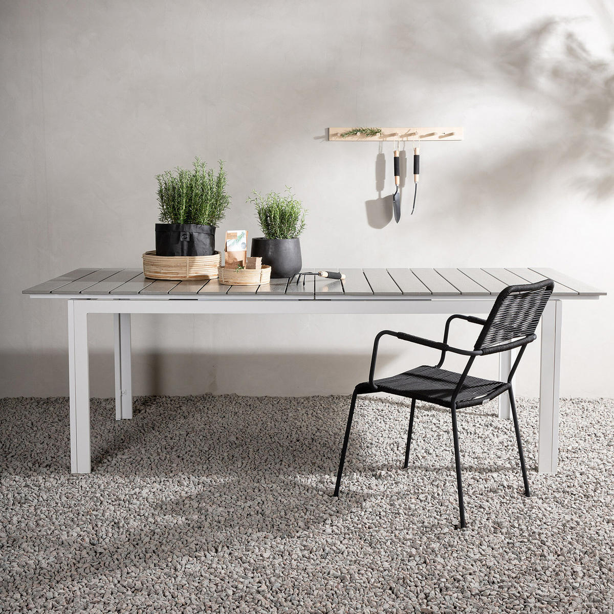 GARTENTISCH - Weiß, Metall (229/100/75cm) - home24