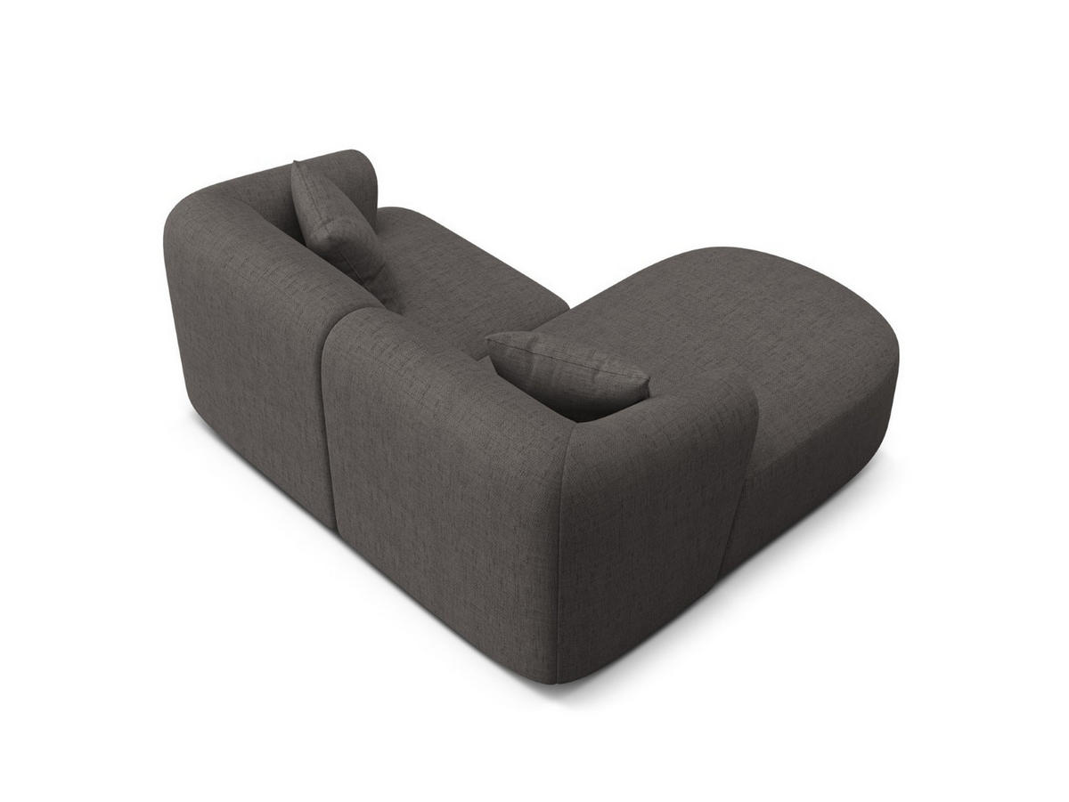 MODULARES-ECKSOFA links Campi aus strukturiertem Stoff grau 3 Sitzplätze - Grau, Textil (156/180cm) - Cosmopolitan Design