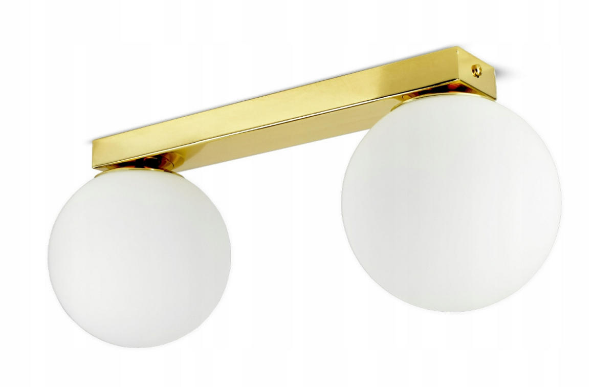 DECKENLEUCHTE GOLDGLAS - Goldfarben/Weiß, Glas/Metall (14/38/16cm) - kiki design