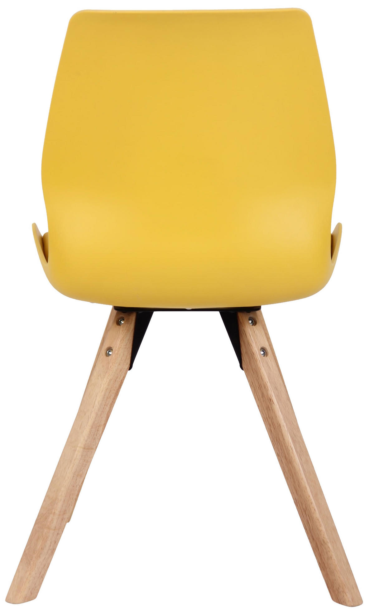 STUHL Kunststoff gelb - Eukalyptusholzfarben/Gelb, Holz/Kunststoff (49/87.5/58cm) - CLP